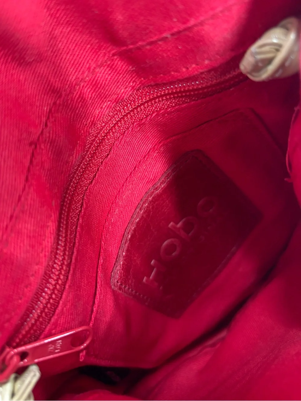 HOBO Ochre Ostrich-Embossed Crossbody Bag